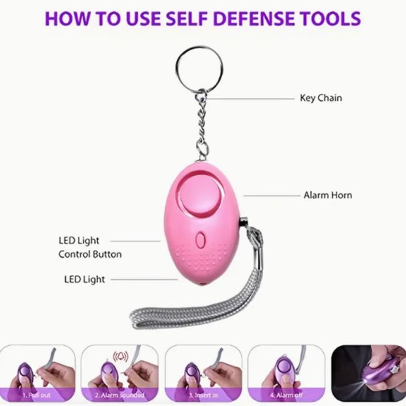 11pcs Self Defense Keychain (Purple) - Picture 3 of 4